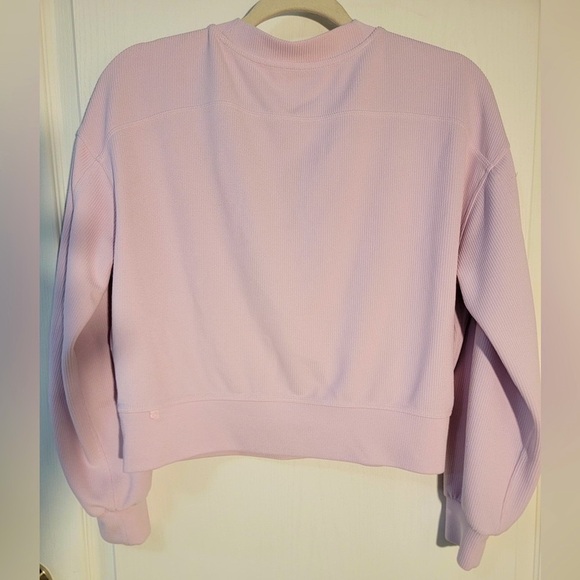 Lululemon Ribbed Softstreme Oversized Cropped Crew•Meadowsweet Pink•LIKE NEW•2 - Picture 11 of 15